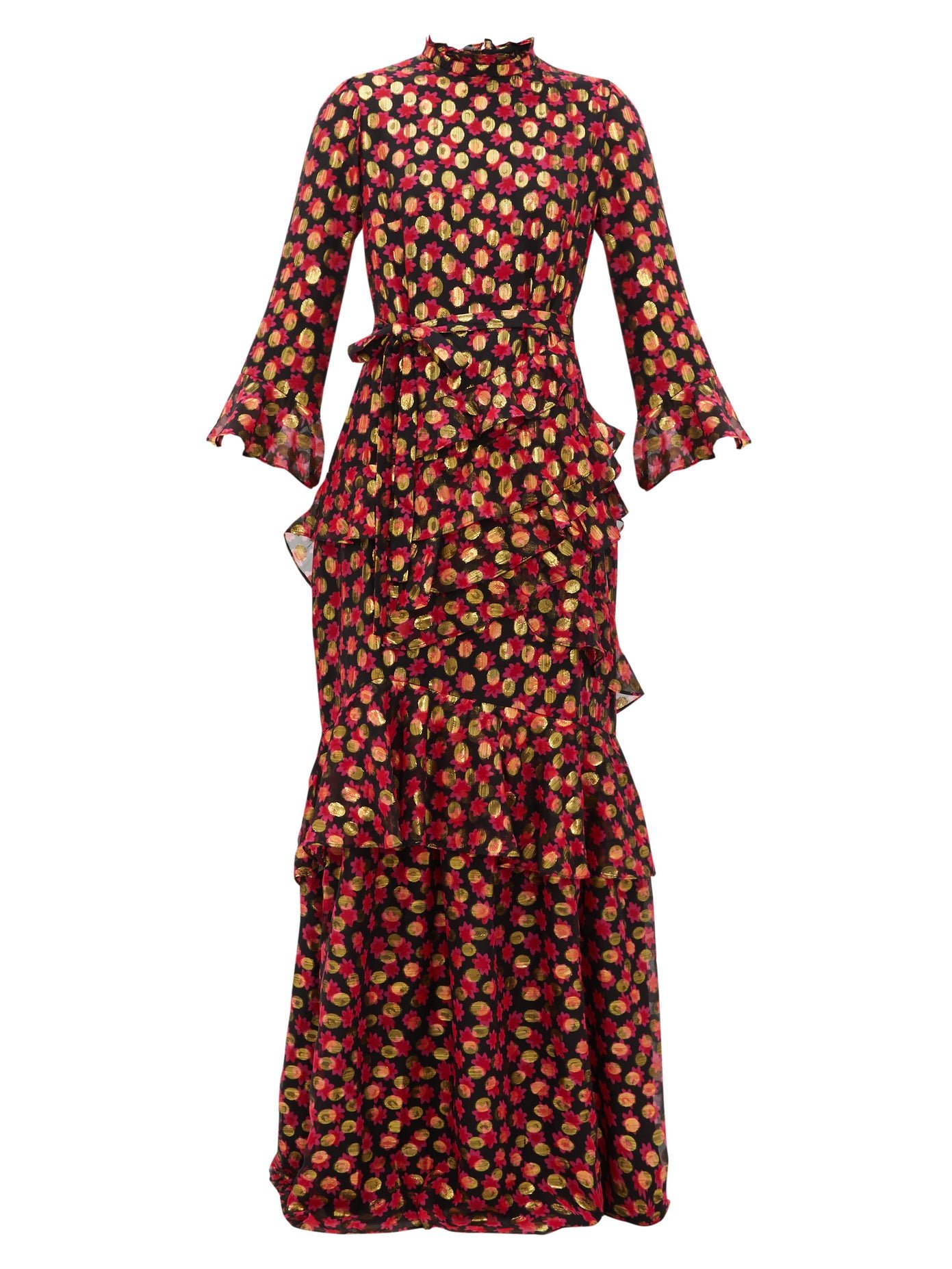 Marissa Mini C Dress in Fuchsia Cross Stitch print – SALONI