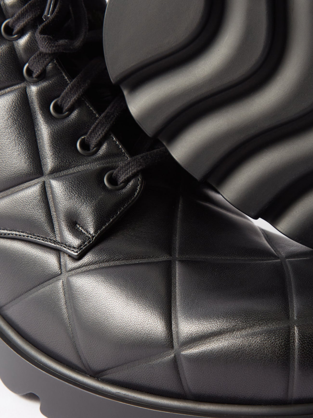 BOTTEGA VENETA Strut Grid Quilted-Leather Ankle Boots | endource