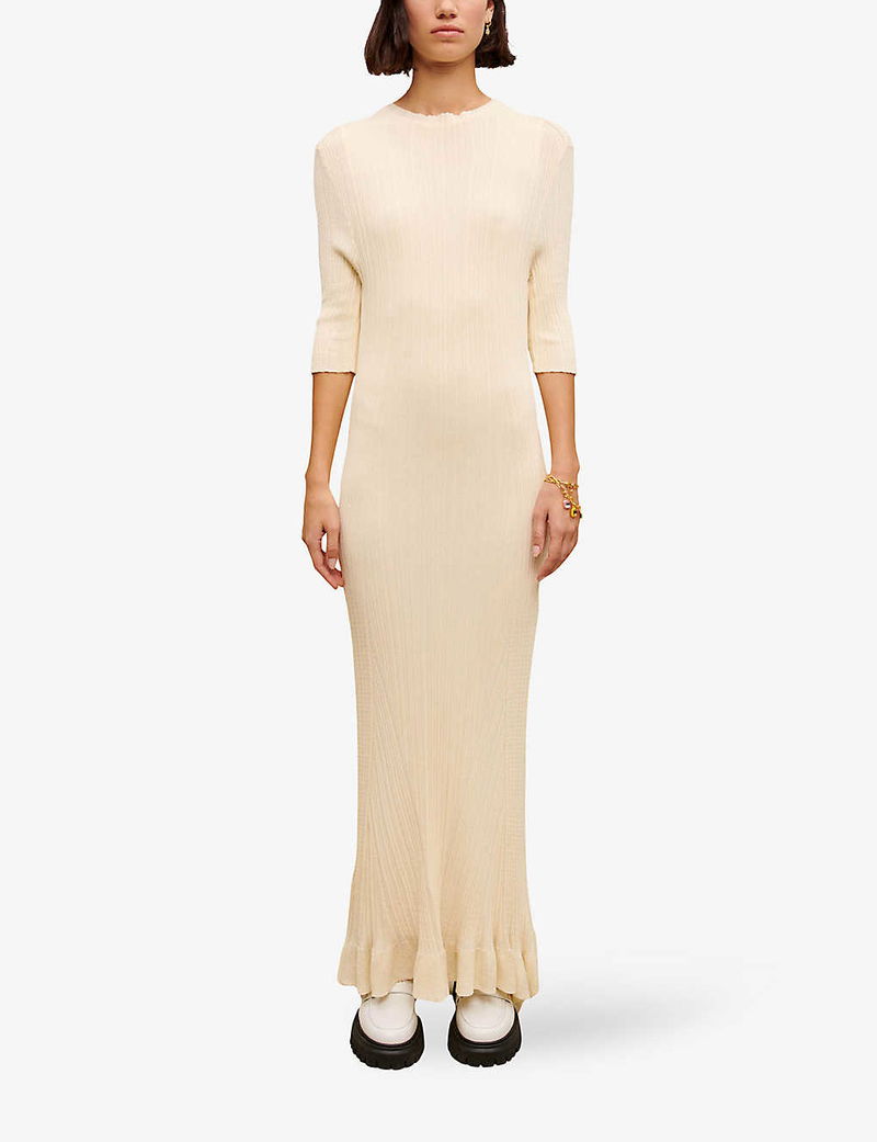 beige knit sweater dress Surplice Neck Tie Waist Sweater Dress – Charming Charlie main image 0