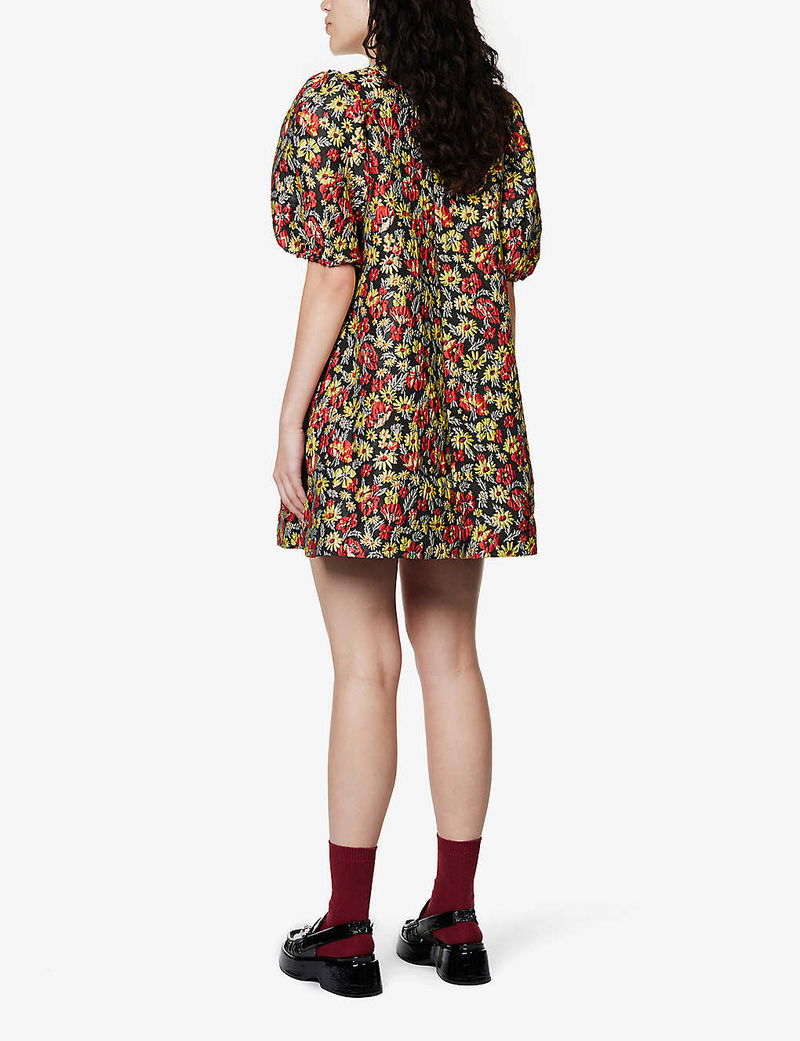 brown a line mini dress Brown Warm Cotton Velvet A-Line Short Dress 50