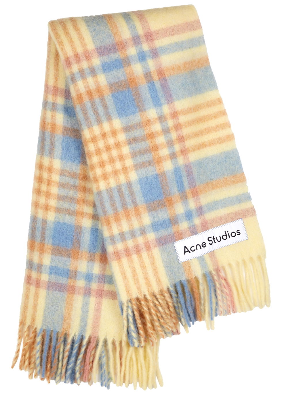 ACNE STUDIOS Vally Tartan Alpaca-Blend Blanket Scarf