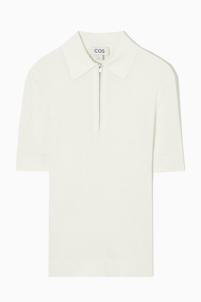COS Knitted Silk Polo Shirt endource - Main Image