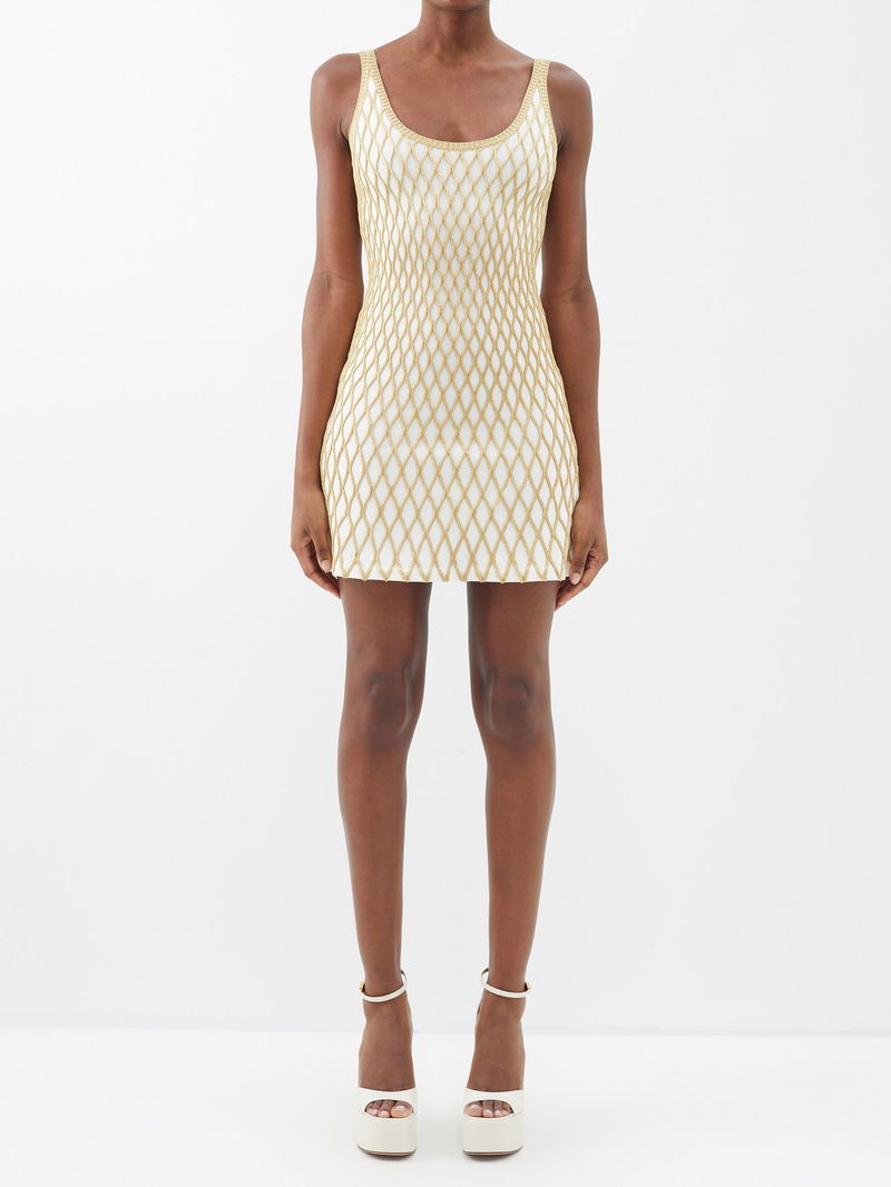 gold strappy sequin square neck bodycon dress Square Neck Gold Sequin Lace-Up Mini Dress – FancyVestido main image 0