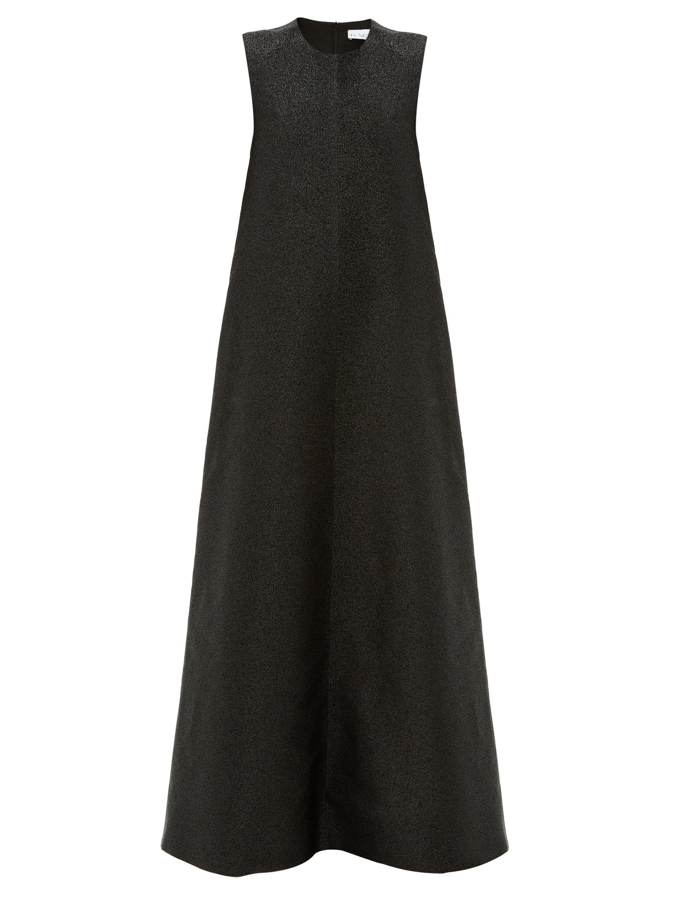 RAEY Sleeveless Glitter-Effect Trapeze Dress in Black