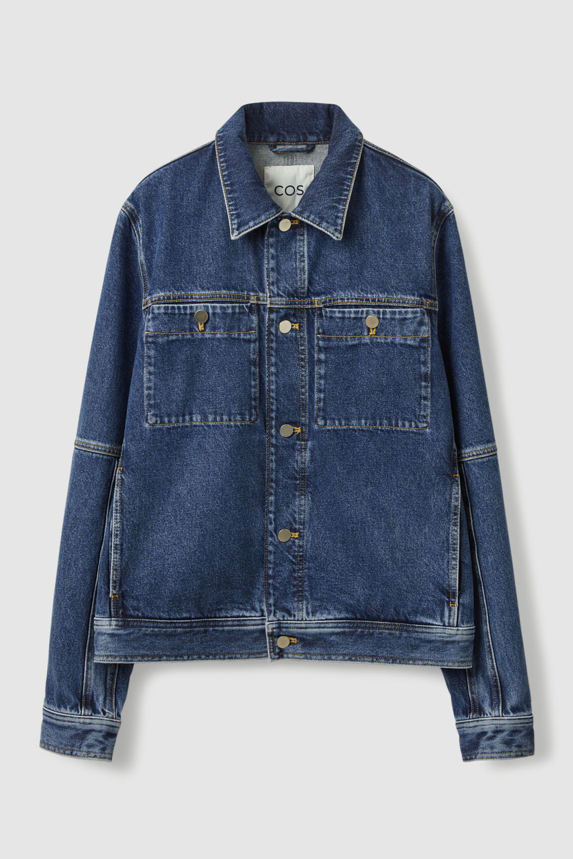 COS Cropped Denim Jacket in BLUE | Endource