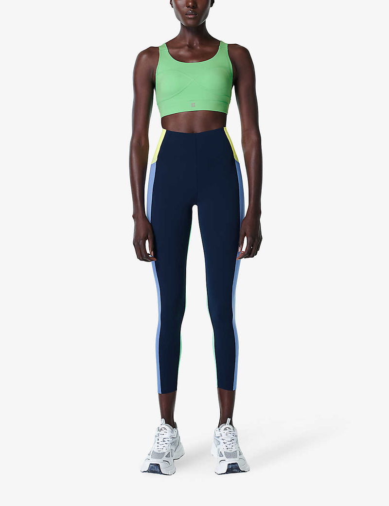 SWEATY BETTY Power Underwired Stretch Sports Bra in RADIATEGREEN