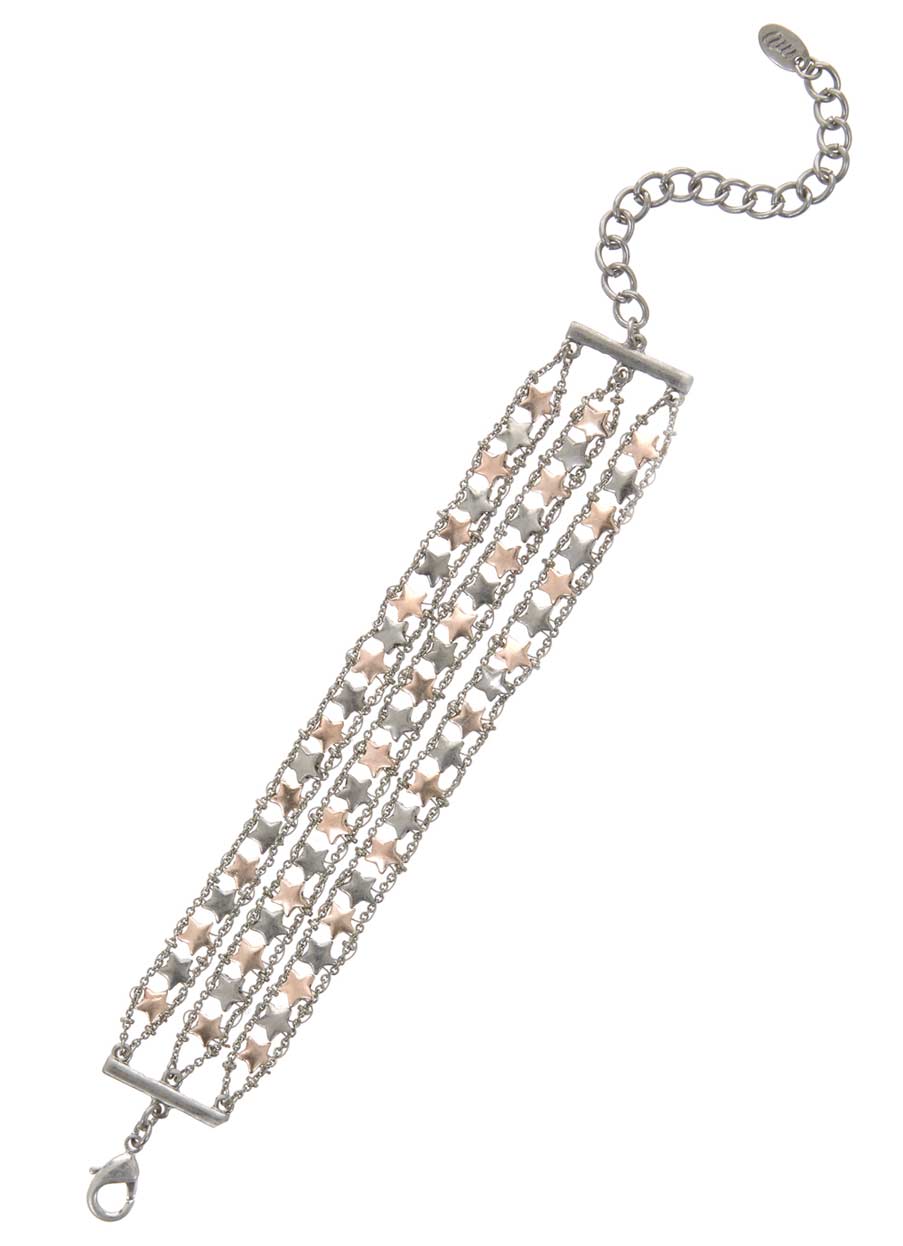 Daisy London Nomad Triple Chain Bracelet, Gold at John Lewis