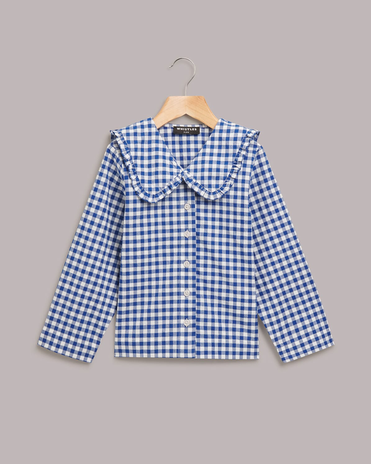 WHISTLES Gingham Collar Pyjamas Endource