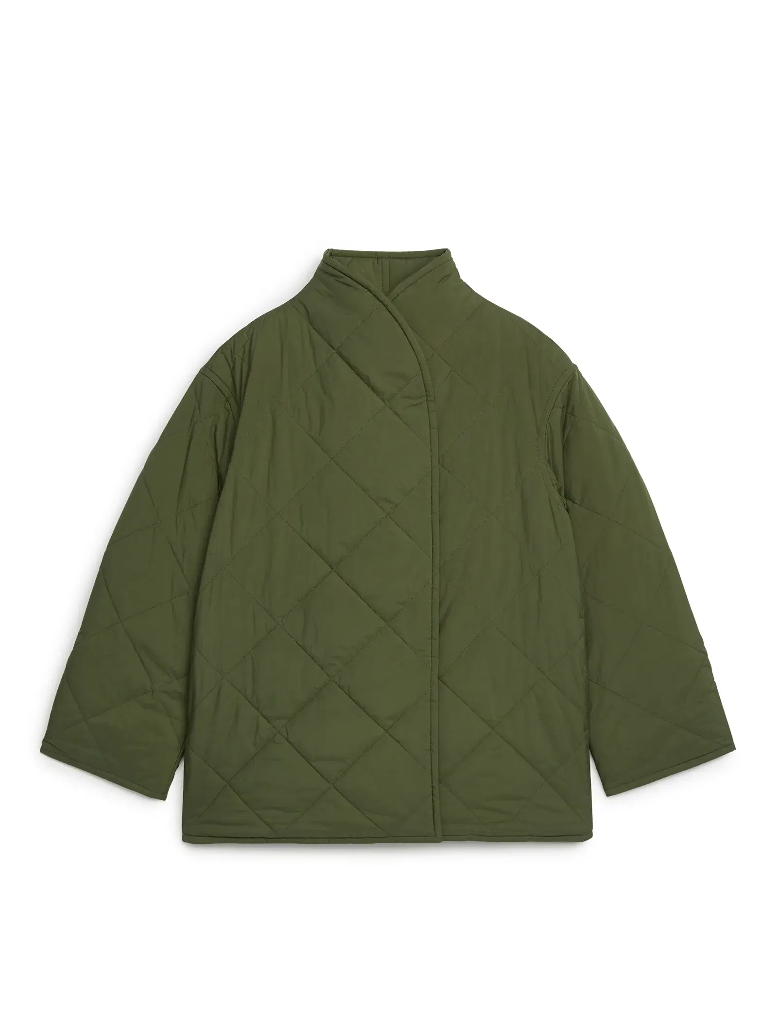 quilted shawl collar jacket