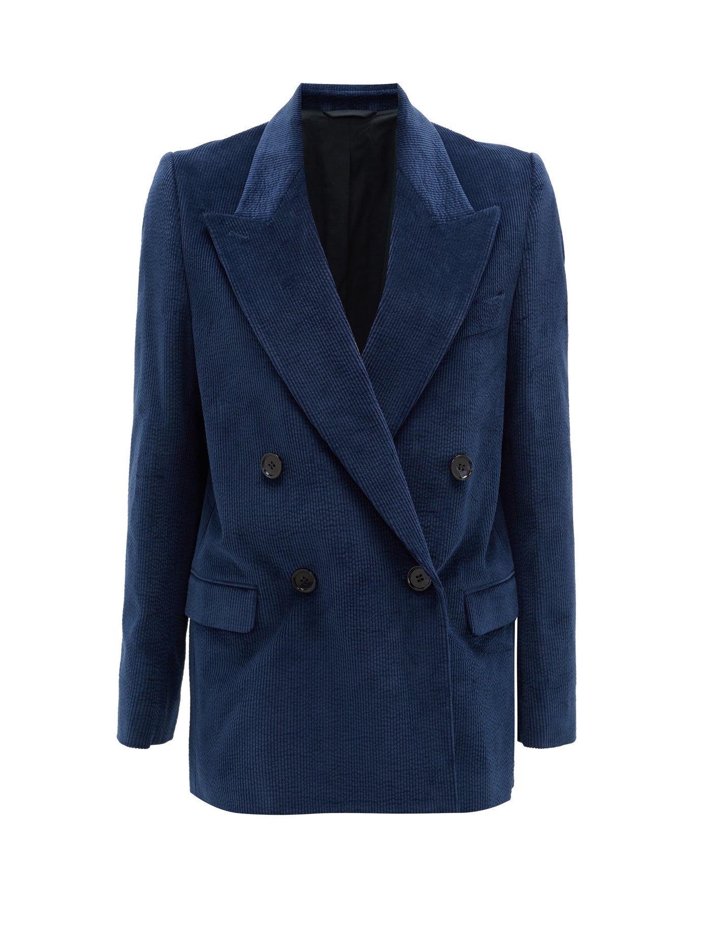 ACNE STUDIOS Janny Double-Breasted Corduroy Blazer in Navy