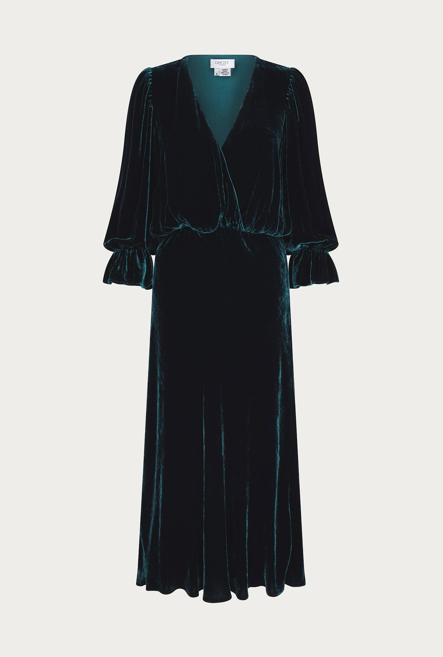 GHOST Gracie Velvet Midi Dress | endource
