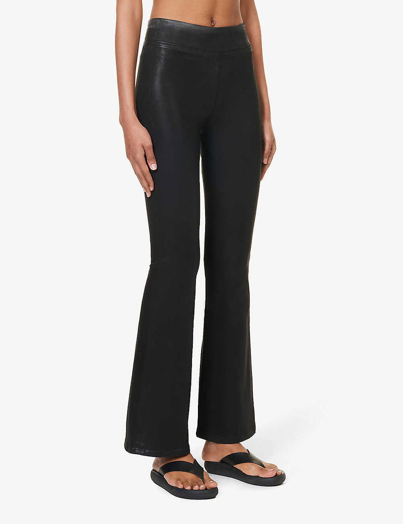 FRAME Jetset stretch-denim flared pants