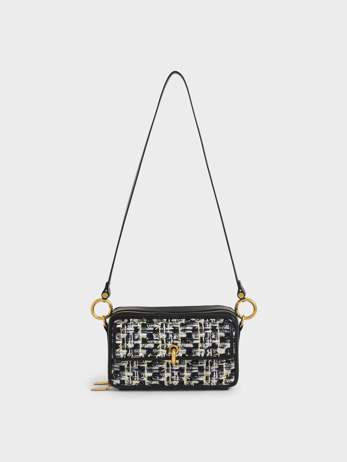 CHARLES KEITH Dancer Tweed Boxy Crossbody Bag endource
