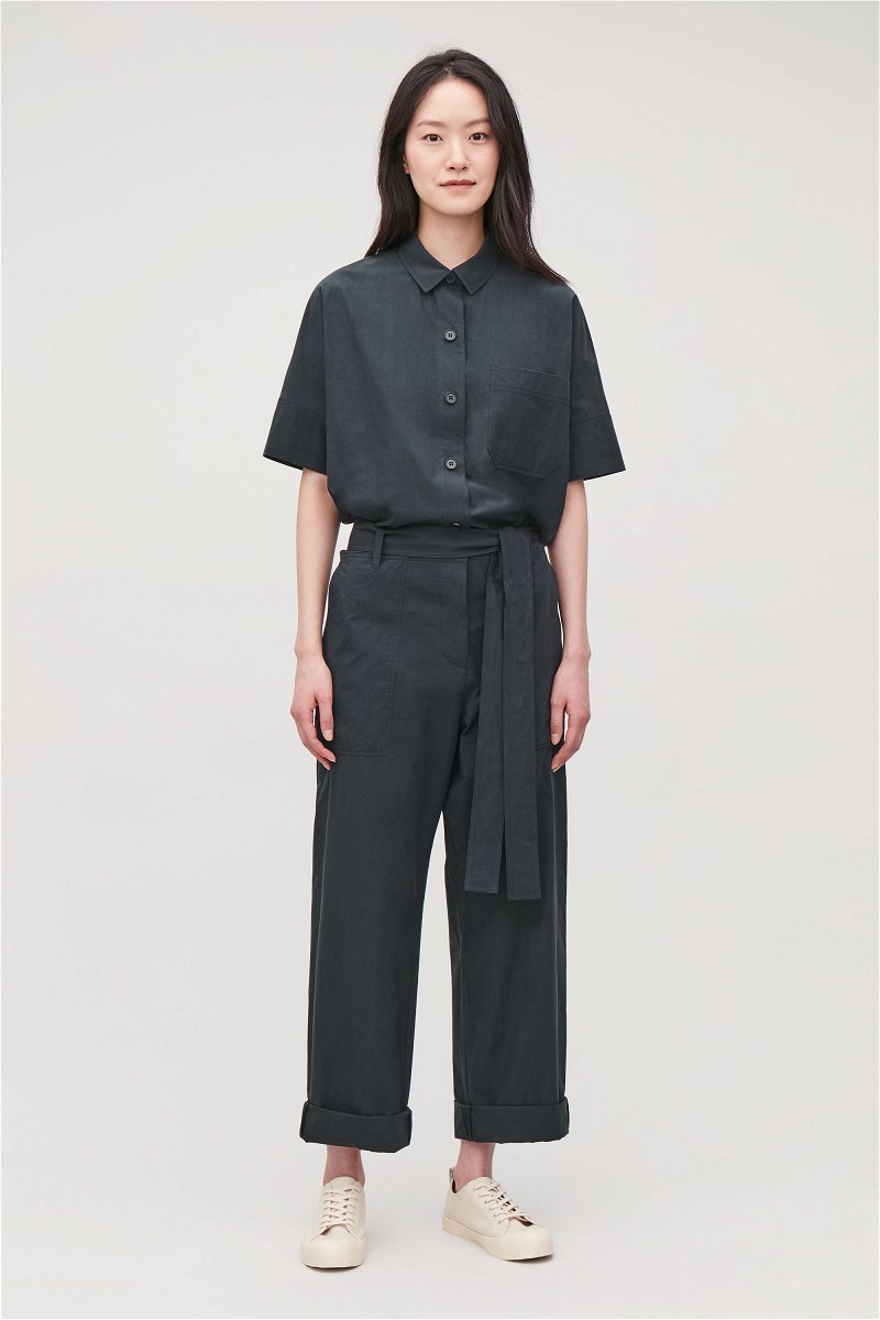 COS Belted Topstitched Jumpsuit | Endource