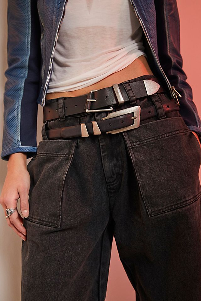 Free People x We The Free Parker Women’s Leather Belt Black Size Small/Medium Free People We The Free Parker Leather Belt in Black | REVOLVE main image 2