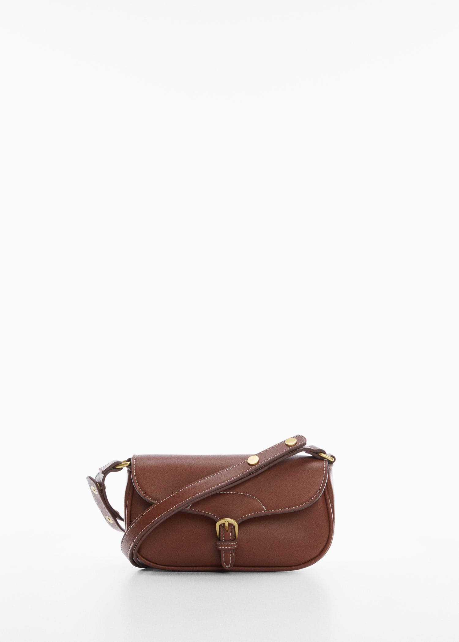 Mango Buckle Detail Cross Body Bag, Brown, Brown at John Lewis