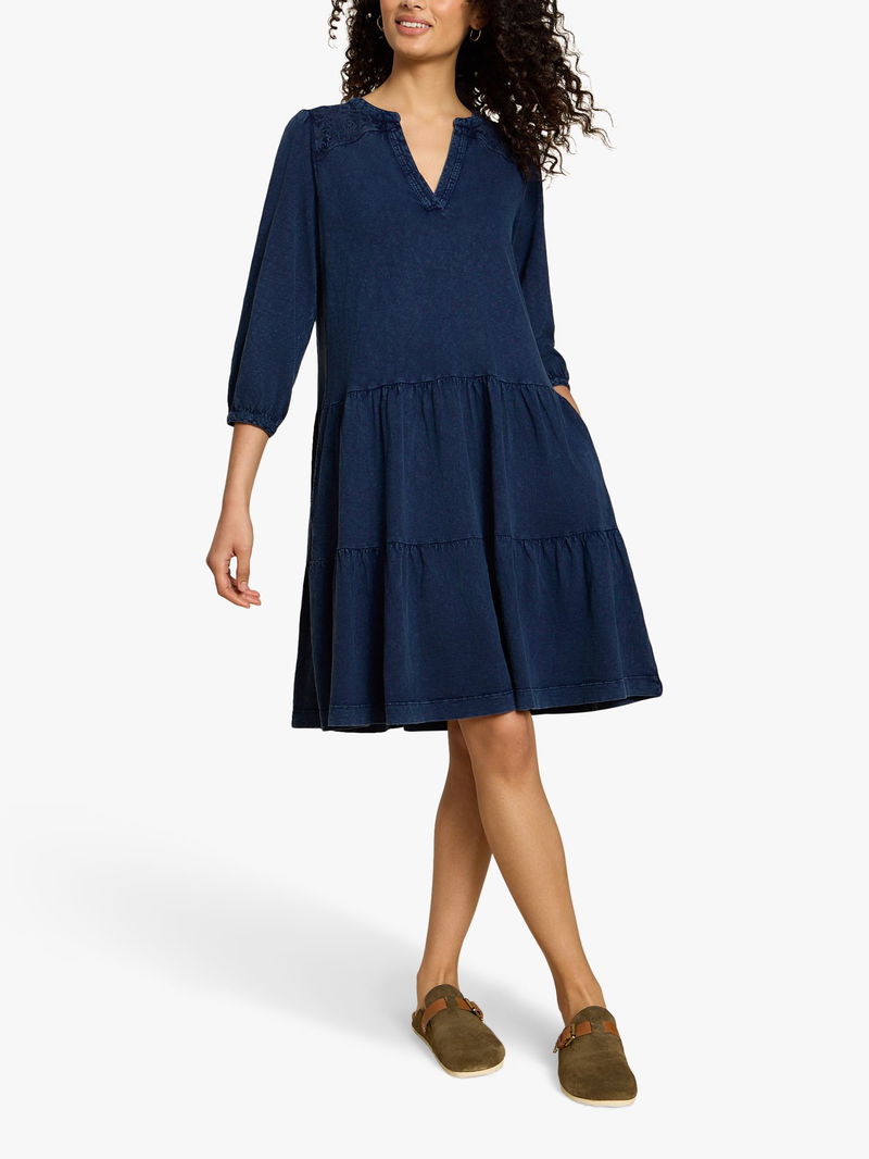 white christmas dresses White Stuff Farrow Blue Denim Pinafore Dress main image 0