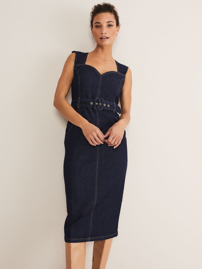 PHASE EIGHT Anwen Denim Bodycon Dress | endource PHASE EIGHT Anwen Denim Bodycon Dress | endource