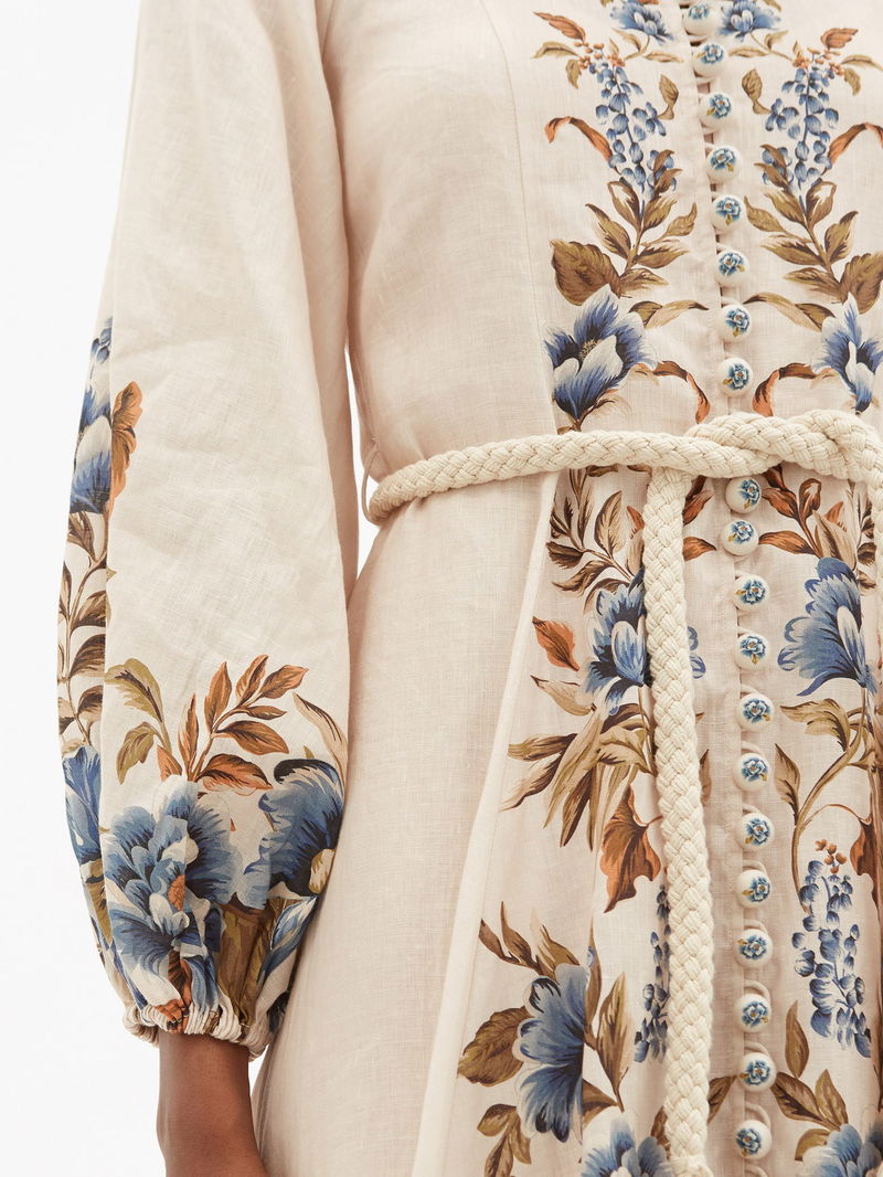 knee length dresses for ladies Hire White Floral Maxi Linen Gown Zimmermann Aliane Billow Long Dress:  Womens Plus Size Designer Evening Dresses & Ball Gowns Rentals Sydney  Online – PLUSH AND POSH main image 1