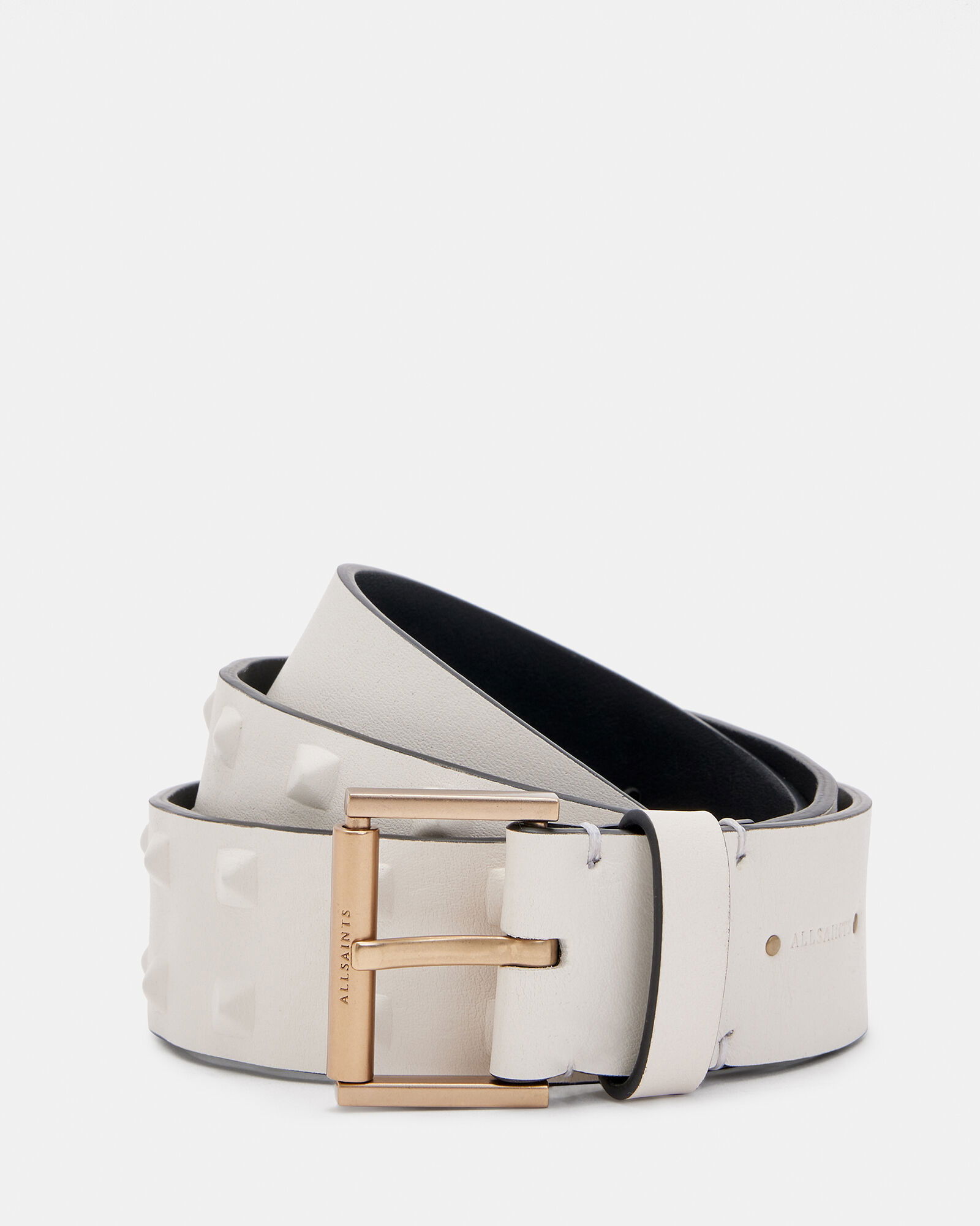 ALLSAINTS Lara Leather Cover Studded Belt | endource display picture 2
