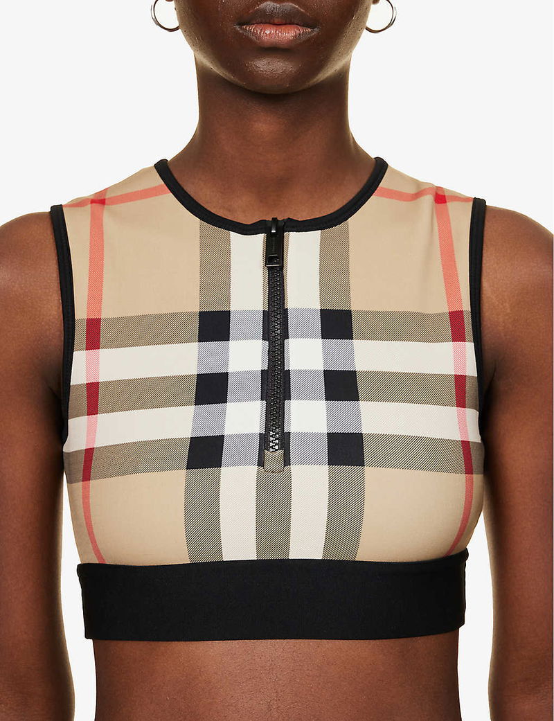 Burberry Zadie Check Sports Bra