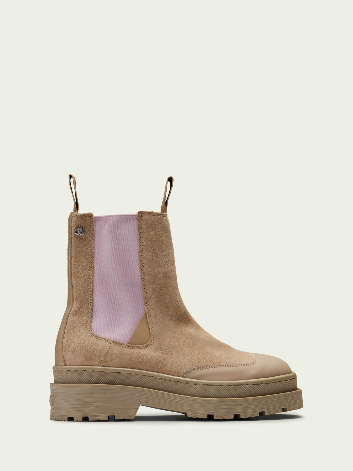 Scotch & Soda Stivali Chelsea Donna Modello Aubri, Colore Beige, Taglia Unica