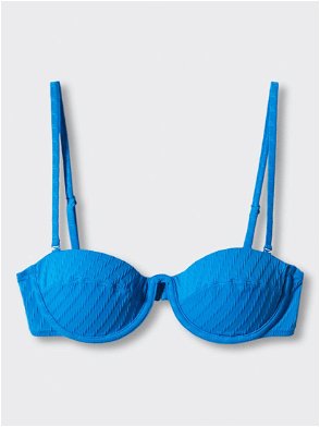Tommy Hilfiger Underwear Triangle Bikini Top in Night Blue, Sky Blue