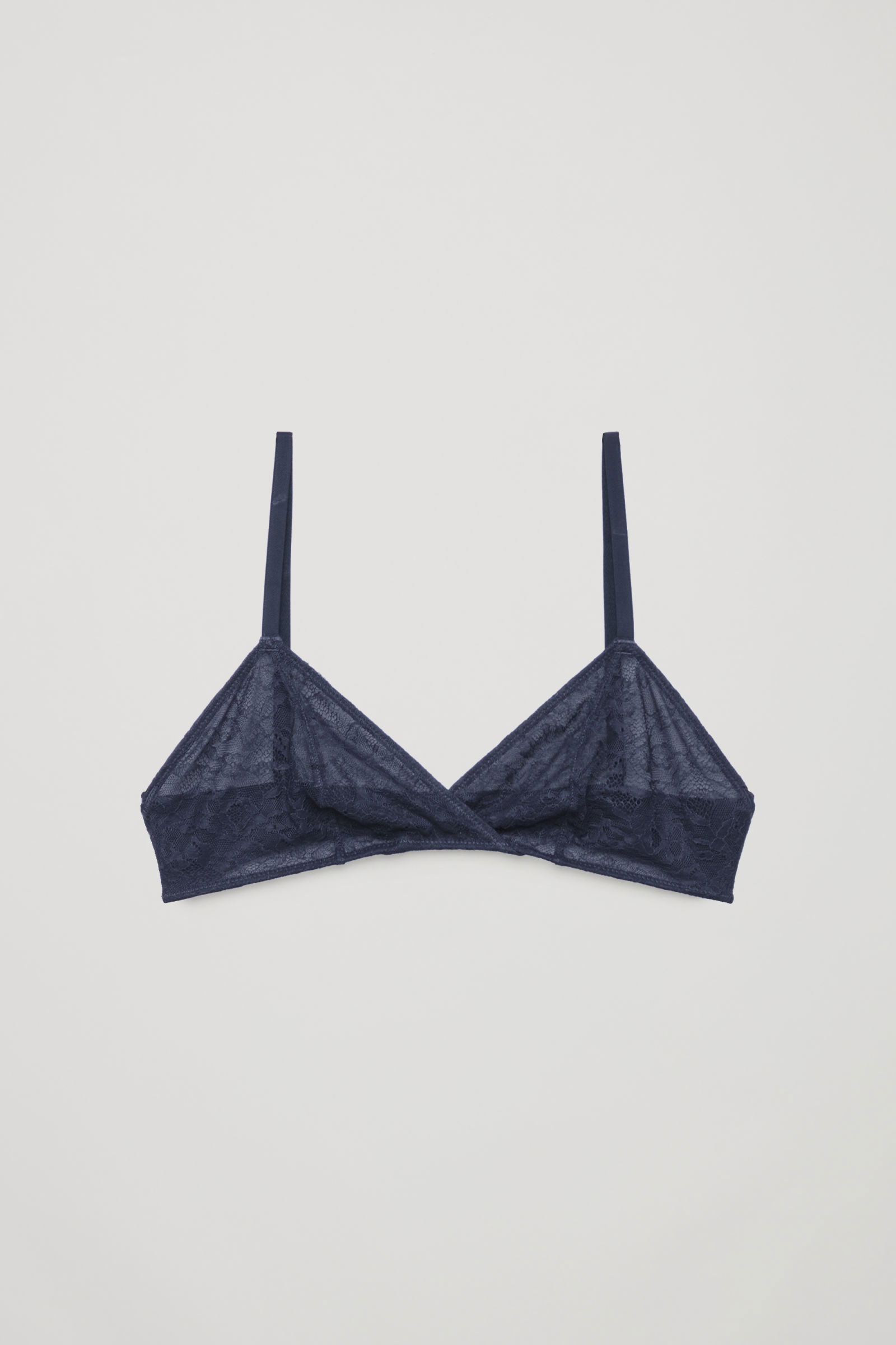 COS Overlap Lace-Mesh Soft Bra | endource