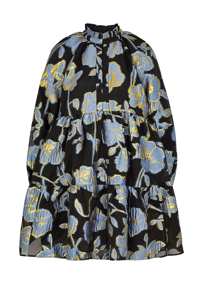 stine goya jasmine organza dress STINE GOYA Jasmine Floral-Jacquard Organza Mini Dress