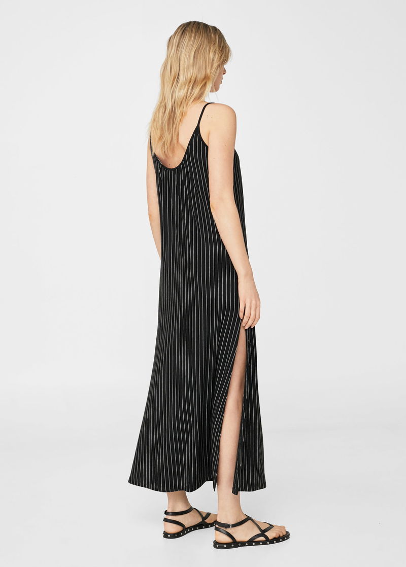 chinese dress ladies MANGO. Long striped dress. TM  Hibuy market