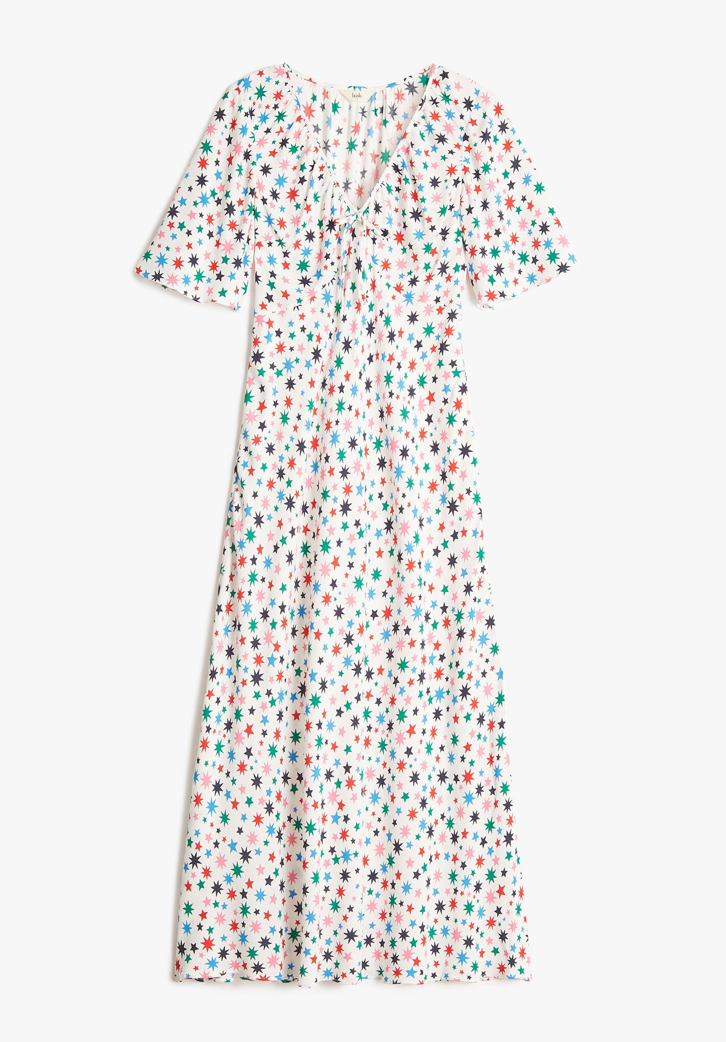 HUSH Starr Midi Tea Dress in Multi Star Endource