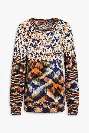 Metallic Jacquard Knit Sweater in Multicoloured - Valentino
