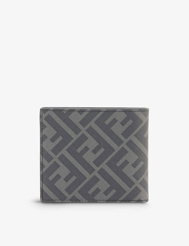 FENDI: Shadow wallet in leather with all-over FF monogram print