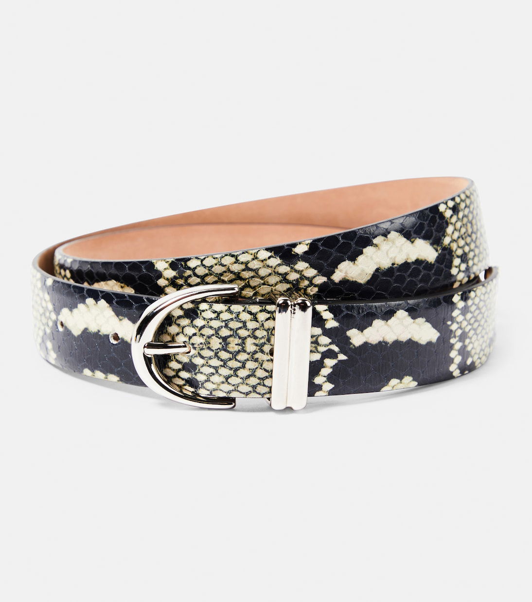 KHAITE Bambi Snake-Effect Leather Belt in Multicoloured | Endource