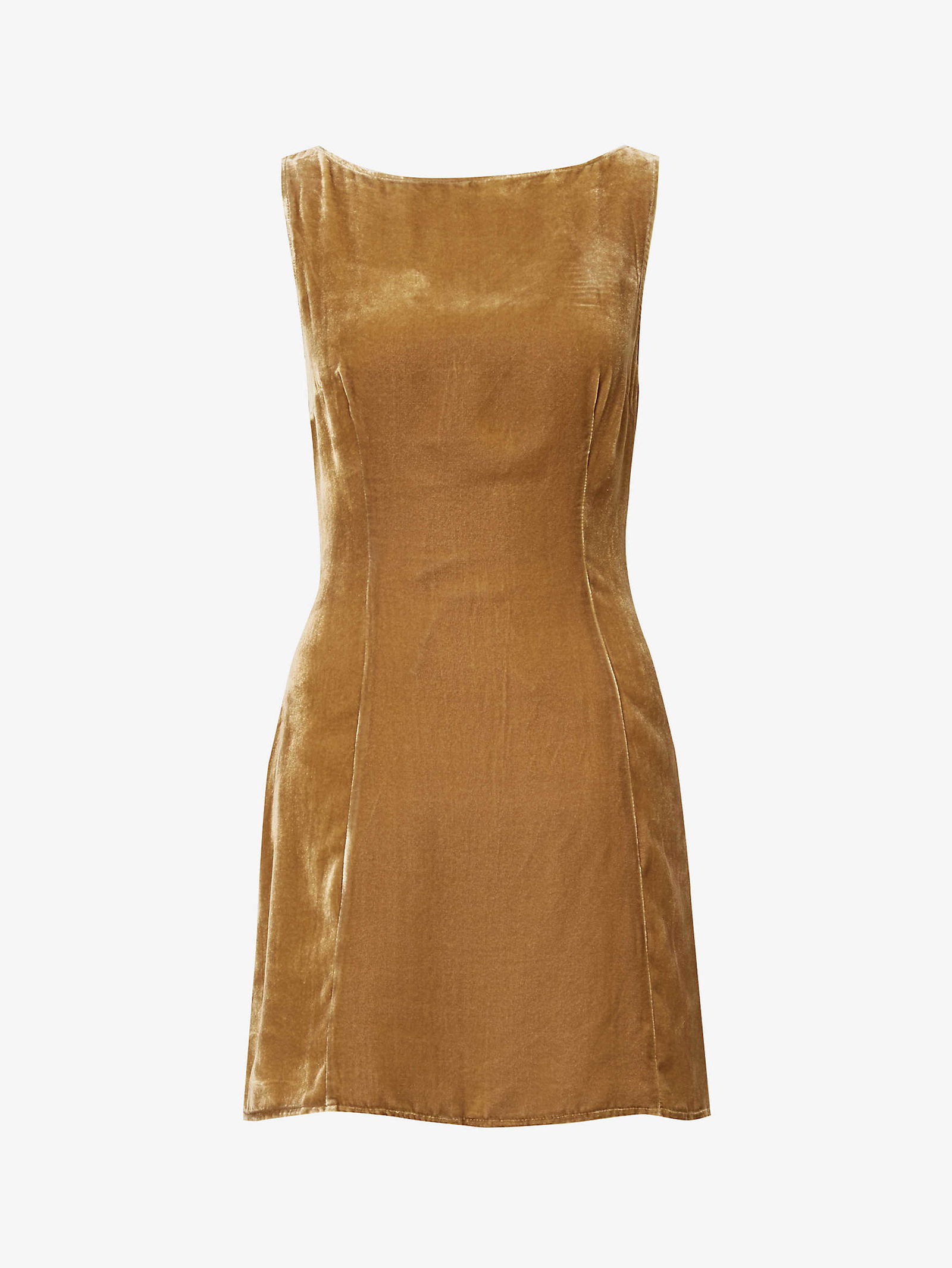 calvin klein brown velvet dress Luxe Feeling Velvet Dress: Brown main image 0