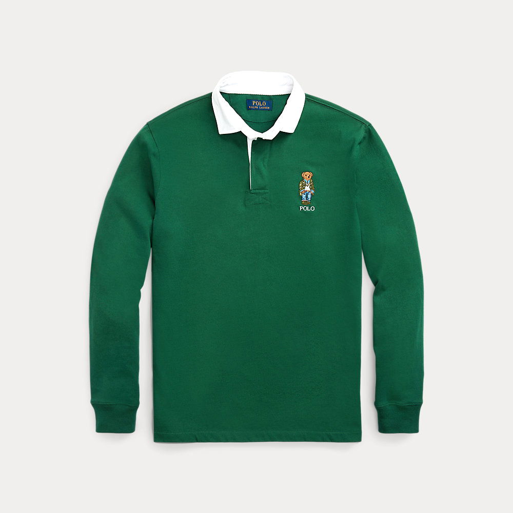 POLO RALPH LAUREN Classic Fit Polo Bear Rugby Shirt in Green Endource