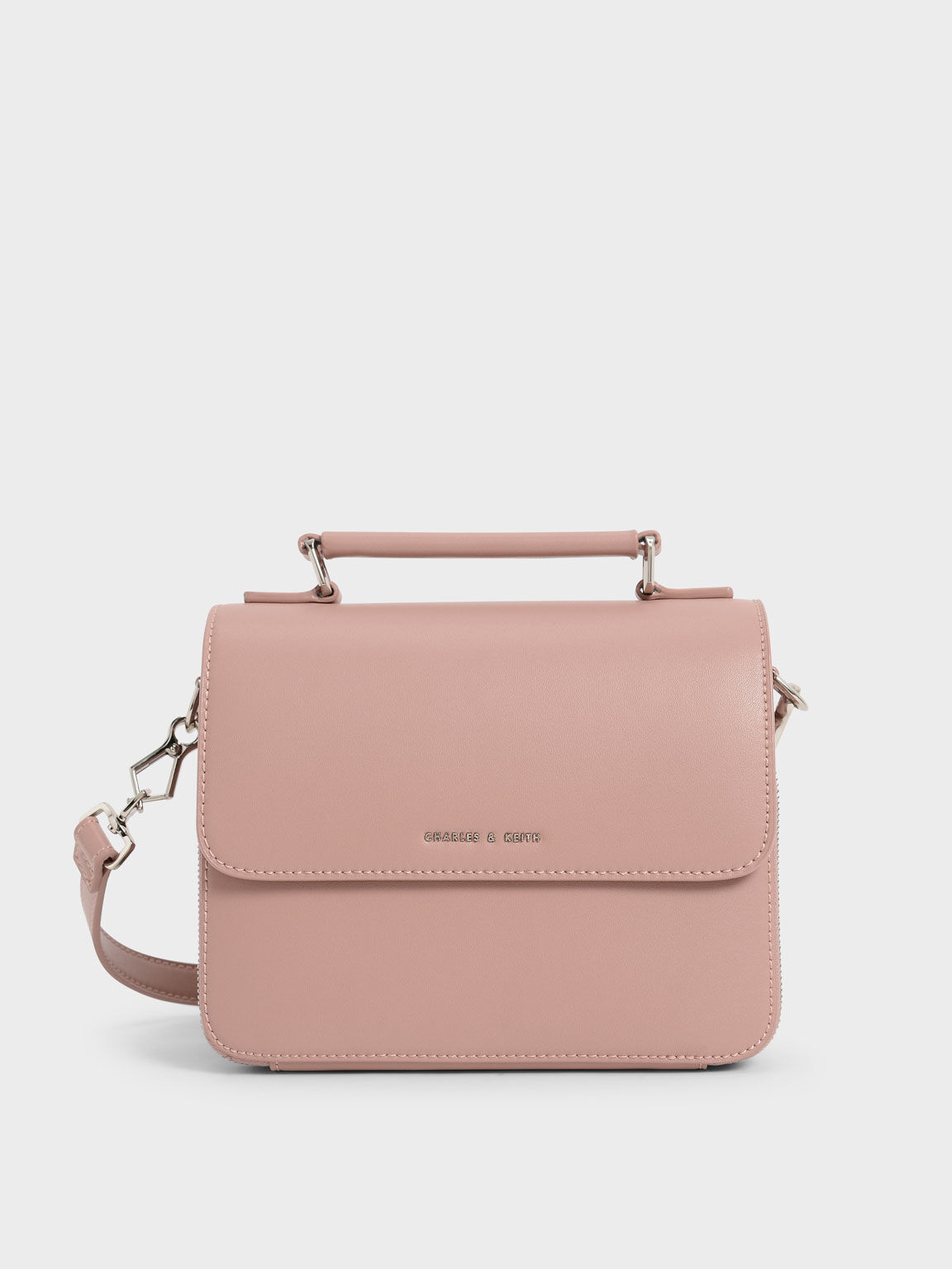 CHARLES & KEITH Front Flap Top Handle Crossbody Bag Endource