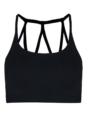 Zola Bustier Top (Sleeveless Workout Sports Crop Top in Blue