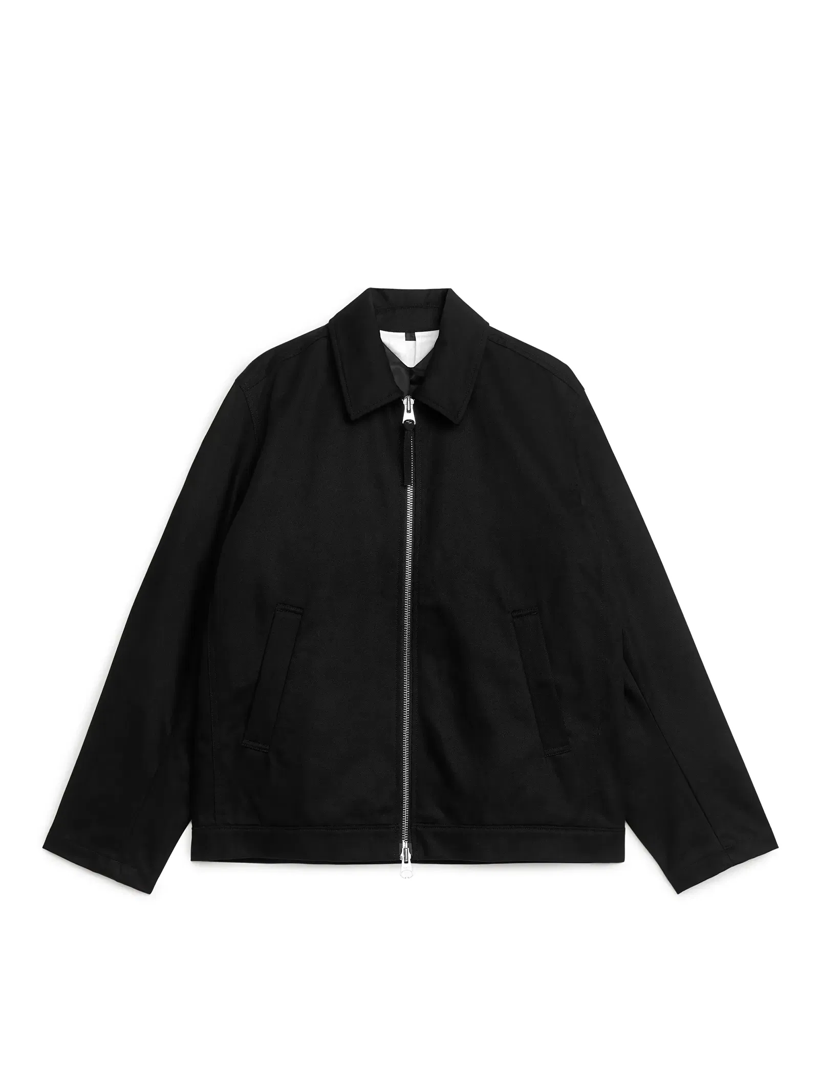 ARKET Drizzler Cotton Jacket in Black | Endource