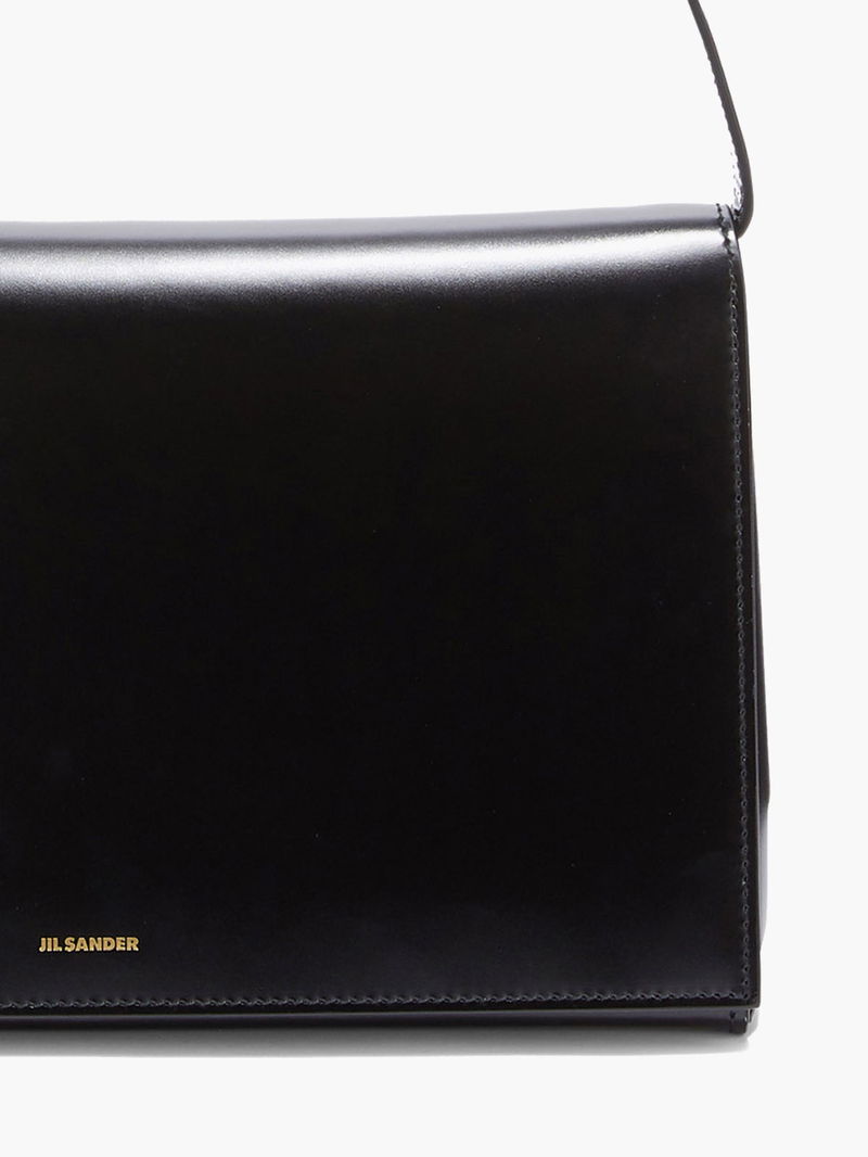 JIL SANDER Prysm Medium Leather Shoulder Bag endource