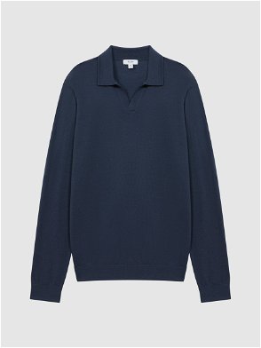 710803533001 - For REISS Duchie Merino Wool Open Collar Polo Shirt