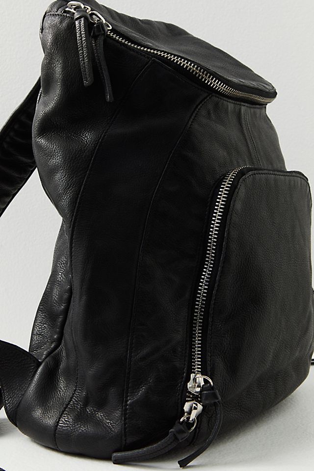 FREE PEOPLE Seraphina Leather Backpack in Black | Endource