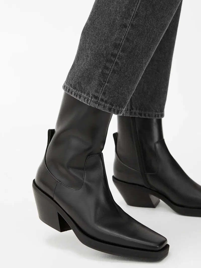 Balenciaga Tiaga Slanted-heel Ankle Booties In Black