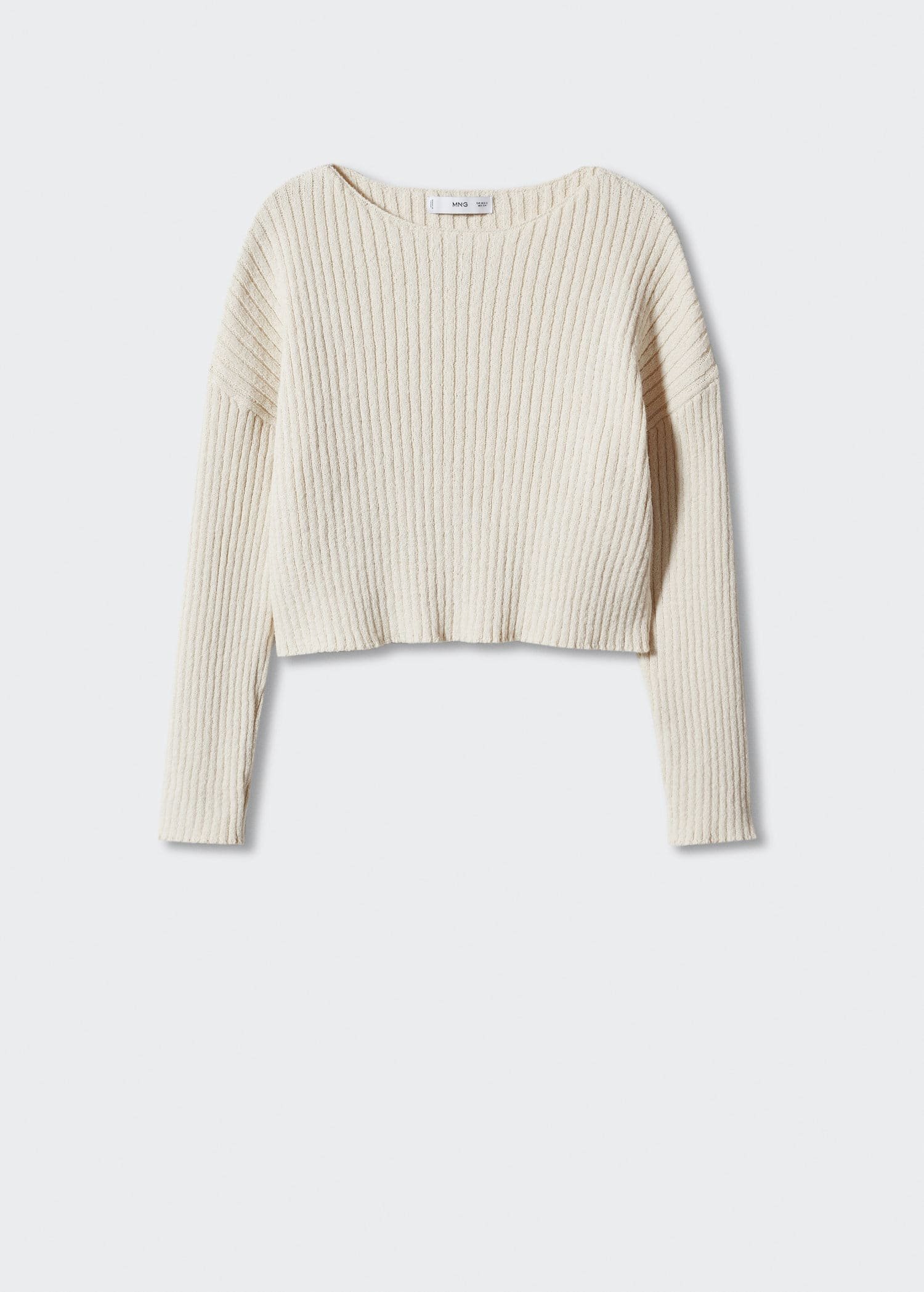 Cream Cropped Sweater - Boat Neck Sweater - Ribbed Knit Sweater - Lulus