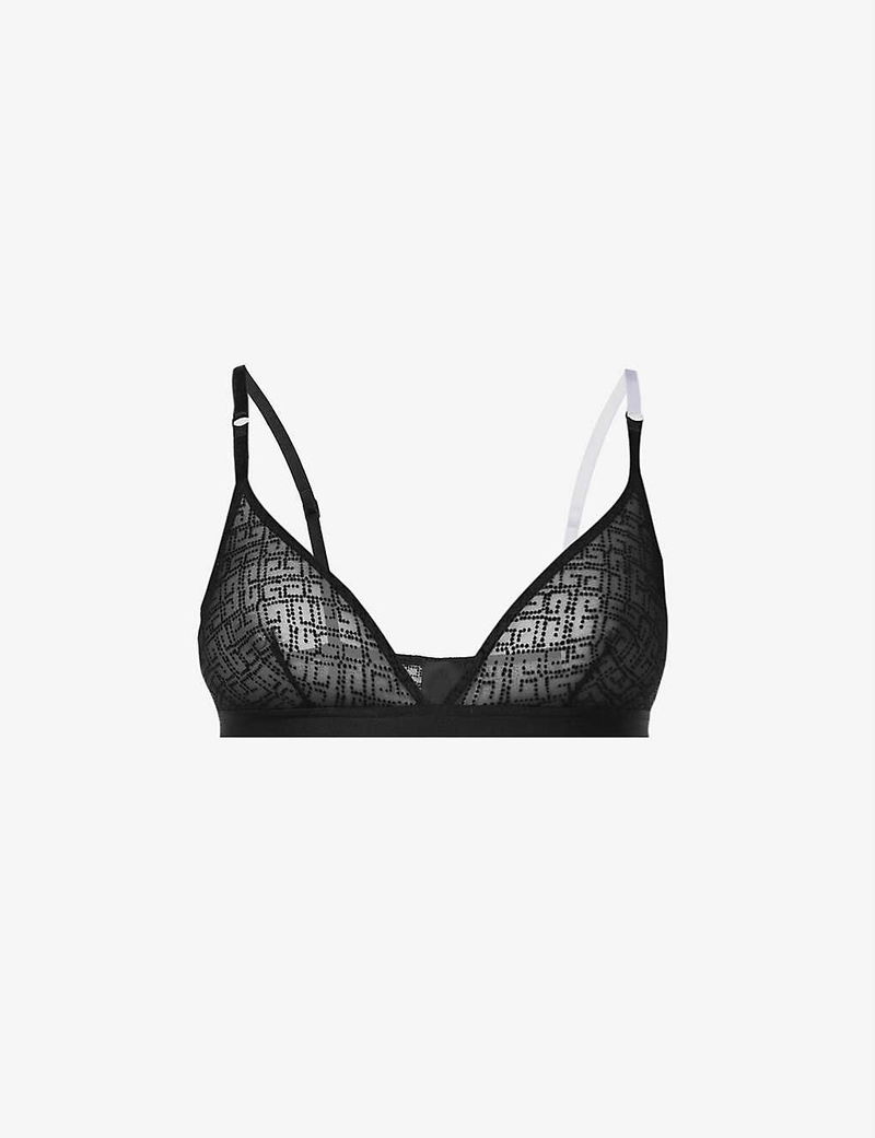 Jacquard 4G Mesh Stretch-Woven Triangle Bra