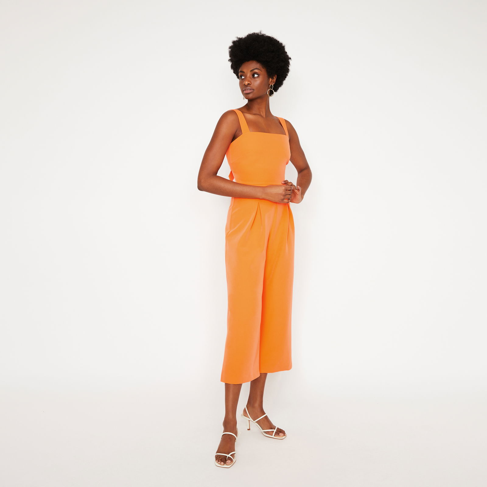 WAREHOUSE Bow Back Culotte Jumpsuit endource