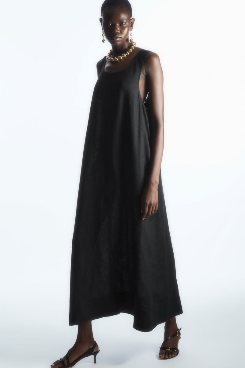 COS Gathered Linen Midi Dress | endource COS Gathered Linen Midi Dress | endource