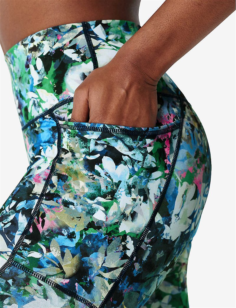 Super Sculpt 7/8 Floral-Print High-Rise Stretch-Recycled Polyester Leggings