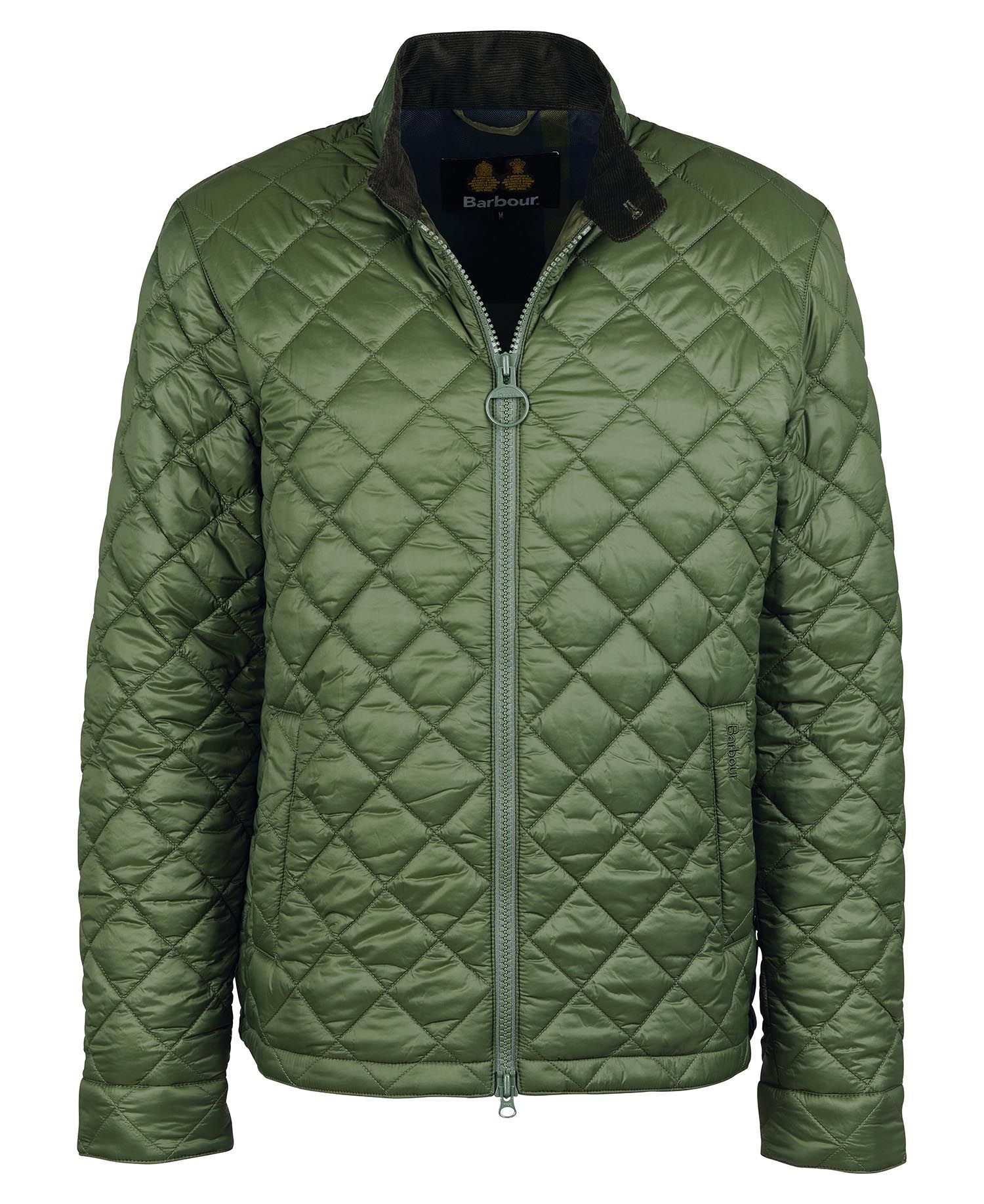 Barbour Harrington Quilted Jacket in Black/Grey Stone Tartan Endource