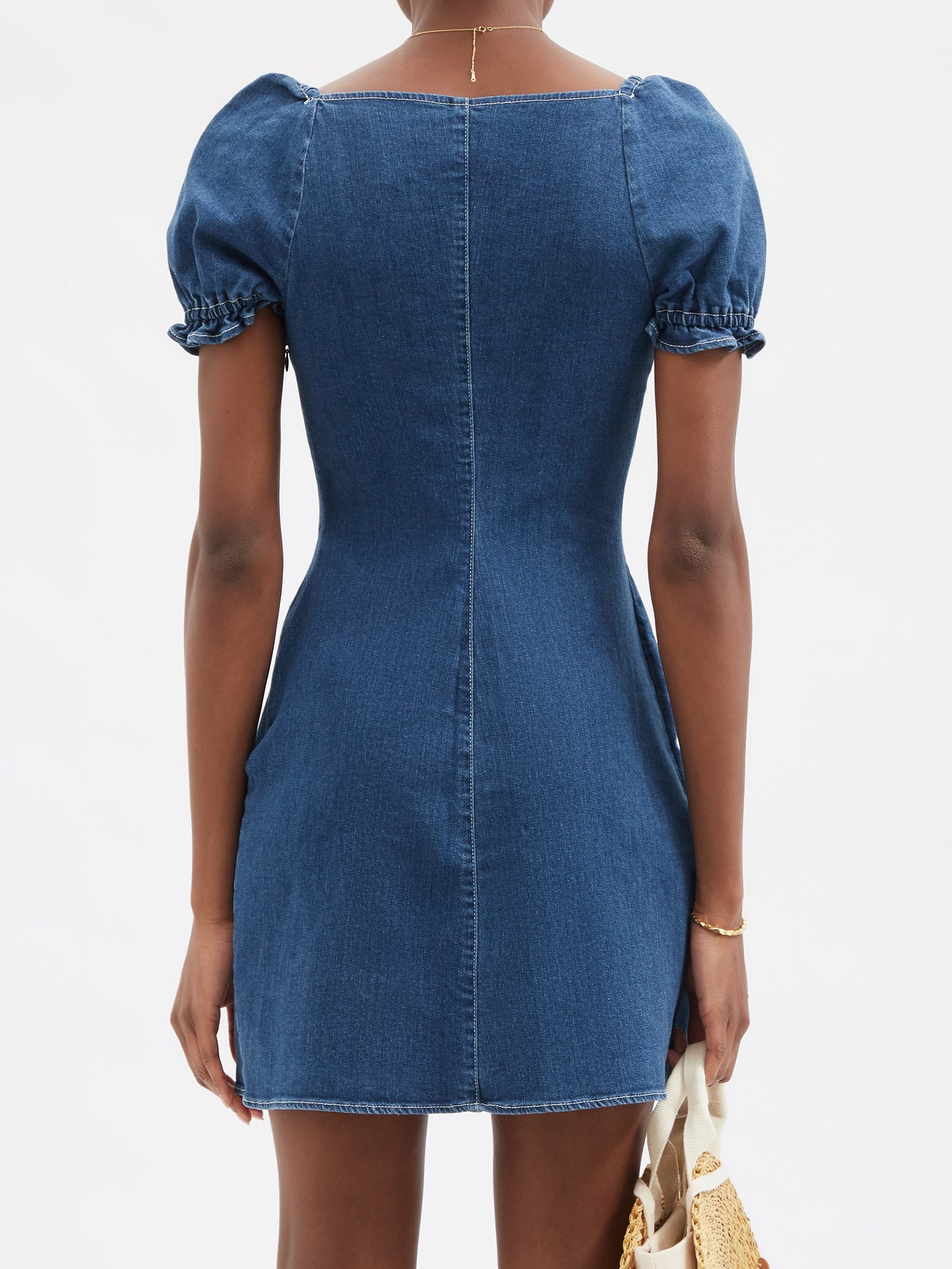 white christmas dresses Miss Sweetheart Denim Micro Dress main image 1